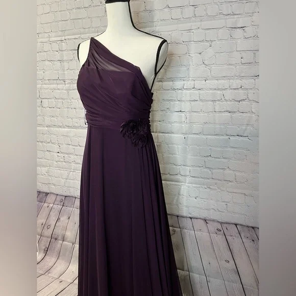 Betsy & Adam | Dresses | One Shoulder Floor Length Gown In Eggplant | Poshmark Betsy & Adam | Dresses | One Shoulder Floor Length Gown In Eggplant | Poshmark